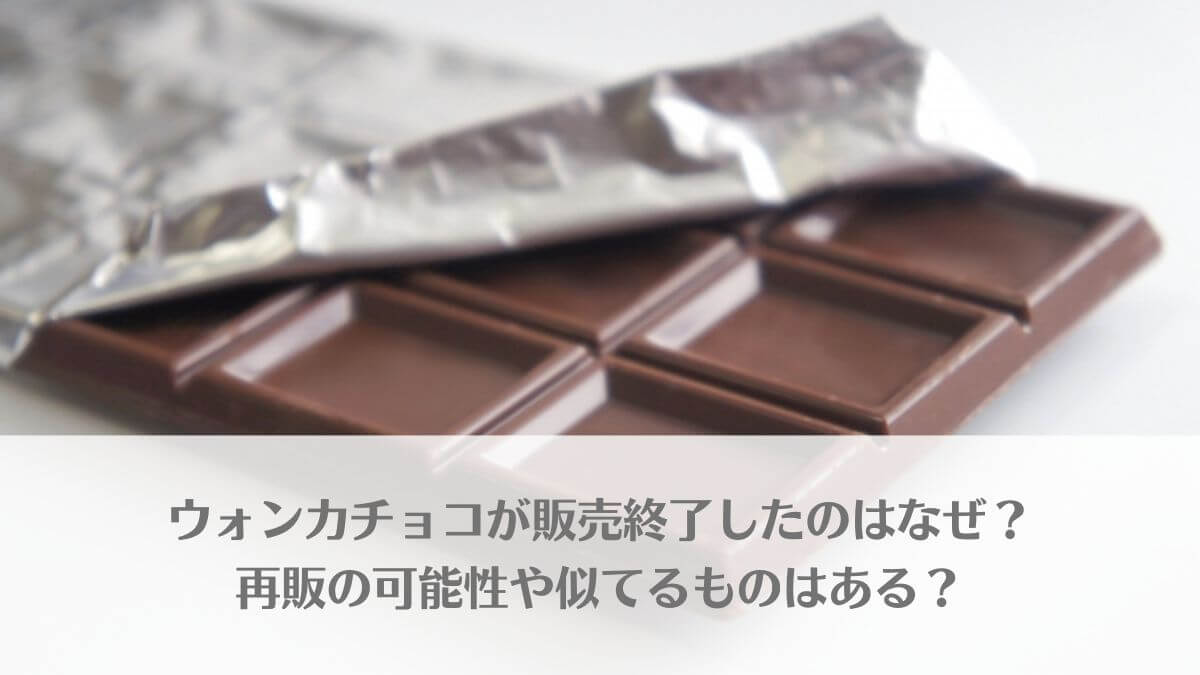 「ウォンカチョコが販売終了したのはなぜ？再販の可能性や似てるものはある？」のアイキャッチ画像